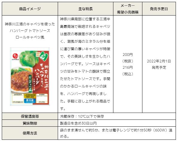 神奈川三浦のキャベツを使ったハンバーグトマトソースロールキャベツ風の商品説明